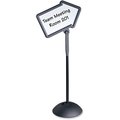 Safco Write Way Dual-sided Directional Sign, 18" W, 64.3" H, Steel SAF4173BL